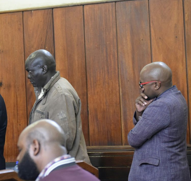 Third accused Duncan Otieno Bokella and ninth accused Martin Murathe at city court on Friday after they were convicted of defrauding judiciary Sh80 million./CORAZON WAFULA